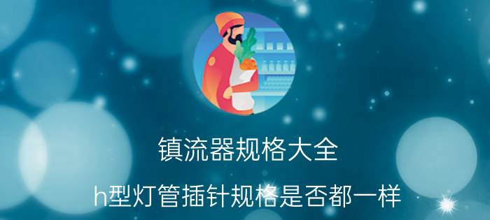 镇流器规格大全 h型灯管插针规格是否都一样？